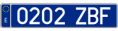 MATRICULAS AZULES TAXI / VTC